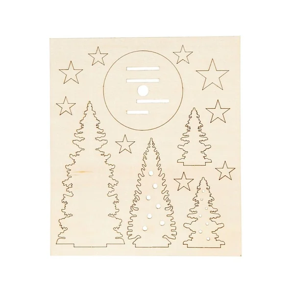 Kit de construction en bois « Trio de sapins », 13 pc., contreplaqué