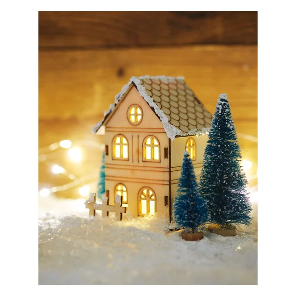 Kit de construction en bois VBS « Maison avec chevreuils », éclairage LED
