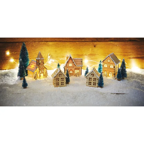 Kit de construction en bois VBS « Maison avec chevreuils », éclairage LED
