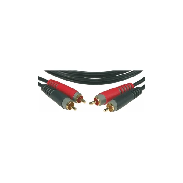 Klotz AT-CC0600 Cordon 2 RCA mâle vers 2 RCA mâle longueur 6 mètres