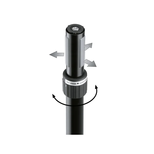 K&M 21367 Barre de couplage M20 vers Ring Lock pour enceintes 800mm à 1380mm