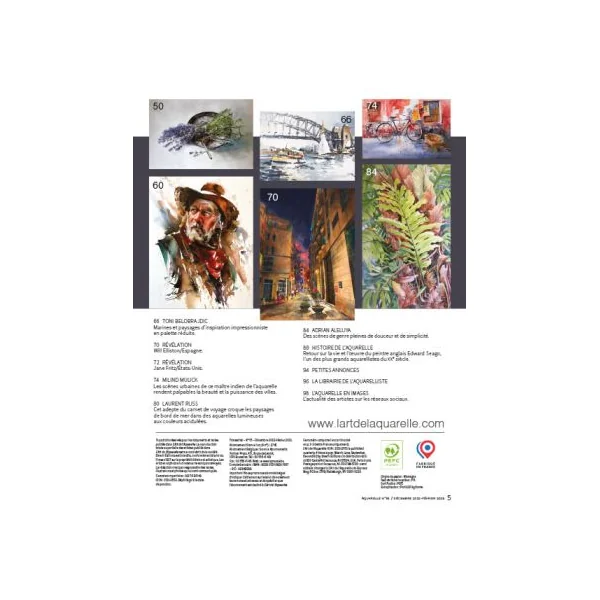 L'Art de l'Aquarelle 55 - Avec 18 artistes à découvrir