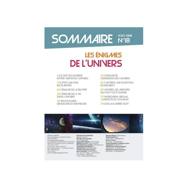 Les énigmes de l'univers - Science et Univers hors-série 18