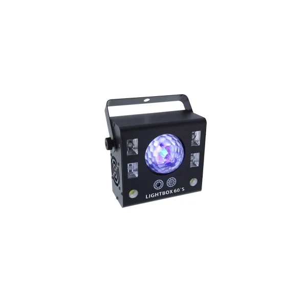 Lightbox 60S Power lighting Effet 4 en 1 Sphéro + UV + Strobe + Laser bicolore