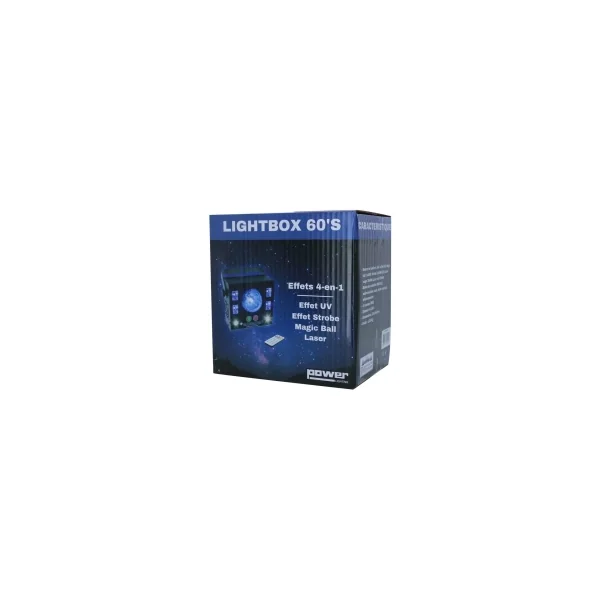Lightbox 60S Power lighting Effet 4 en 1 Sphéro + UV + Strobe + Laser bicolore