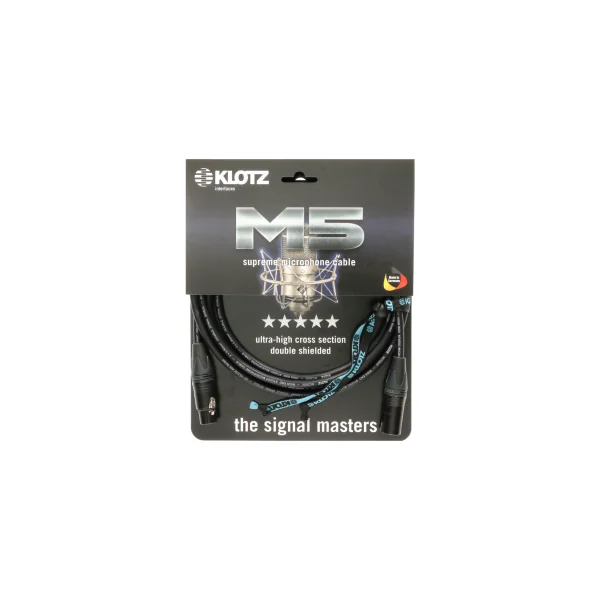 M5 Klotz - Câble XLR studio suprême double blindage connectique neutrik 1m