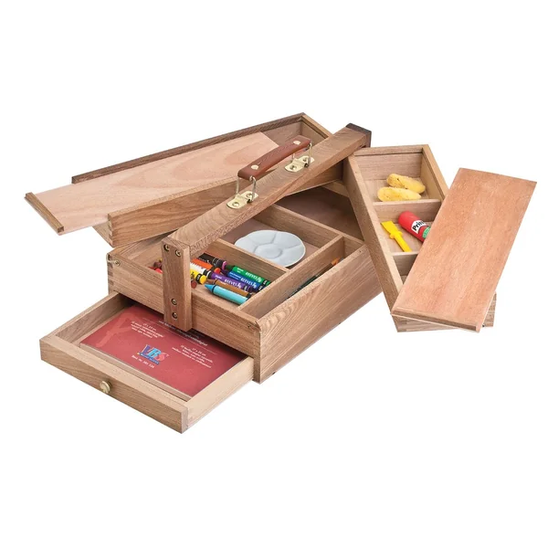 Mallette à outils en bois VBS, env. 36,5 x l 24 x H 19 cm