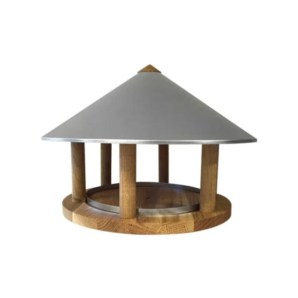 Mangeoire sur pied design toit en zinc