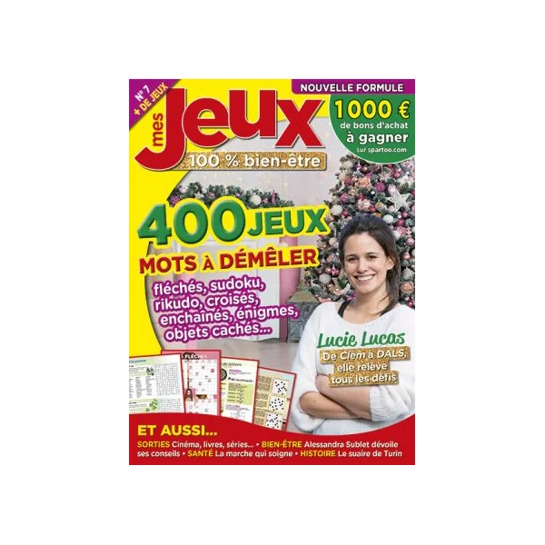 Mes Jeux Bien-Être 7 - 400 jeux - Mots fléchés, Sudoku, Rikudo, croisés, enchainés....