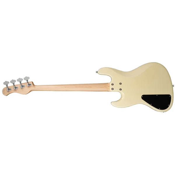 MetroLine 21-Fret Vintage J/J Bass Alder 4-String (Germany, MOR) - solid olympic white
