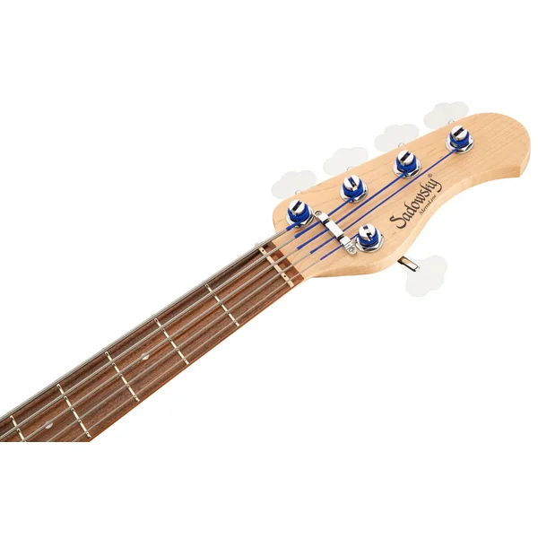 MetroLine 21-Fret Vintage J/J Bass Alder (5-String, Germany, Morado) - dark lake placid blue metallic