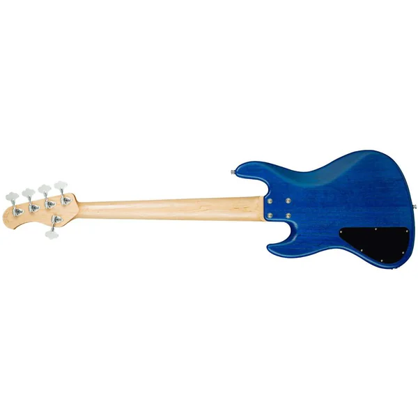 Metroline 21-Fret Vintage J/J Bass Ash 5 (Germany, MN) - blue transparent satin