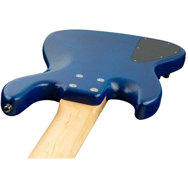 Metroline 21-Fret Vintage J/J Bass Ash 5 (Germany, MN) - blue transparent satin