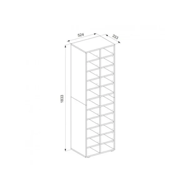 Meuble rangement CD DVD avec étagères réglables bibliothèque haute chêne