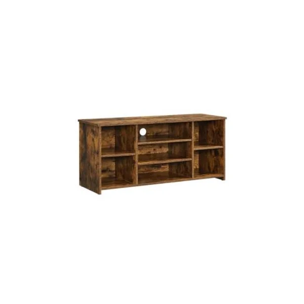 Meuble TV marron rustique meuble télévision brun 7 compartiments