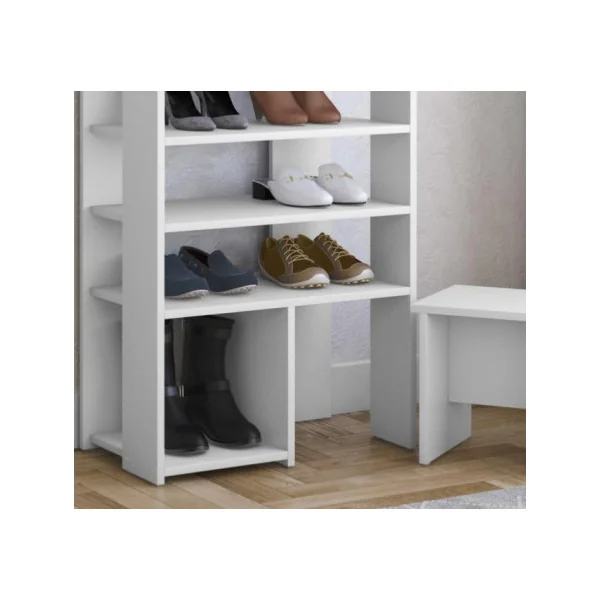 Meuble à chaussures avec banc étagère chaussures 5 niveaux rangement chassures