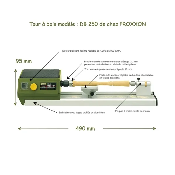 Micro Tour à bois DB 250 - Proxxon