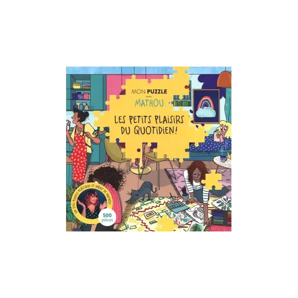 Mon Puzzle avec Mathou - Les Petits plaisirs du quotidien 500 pièces