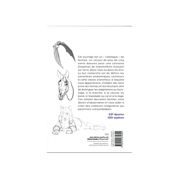 Morpho mammifères - anatomie artistique - éléments de morphologie comparée