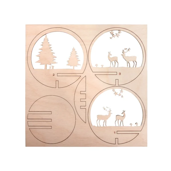 Motif à piquer en bois "Rennes".