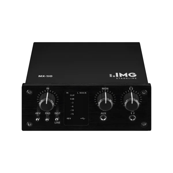 MX-1IO IMG Stageline Carte son USB 3 entrées pour enregistrement sur ordinateur