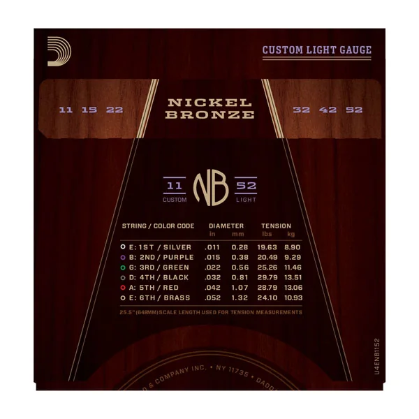 NB1152 Acoustic Nickel Bronze Set 11-52 - set of strings