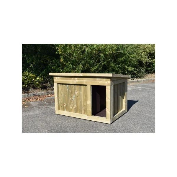 Niche chien SOLIDE niche en épicéa imprégné niche robuste (3 tailles)