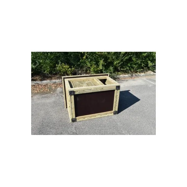Niche chien SOLIDE niche en épicéa imprégné niche robuste (3 tailles)