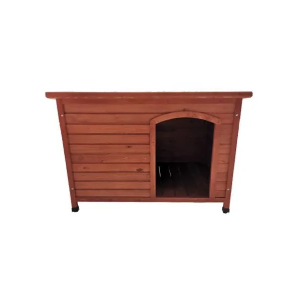 Niche en bois sapin niche chien toit plat bois naturel 3 tailles