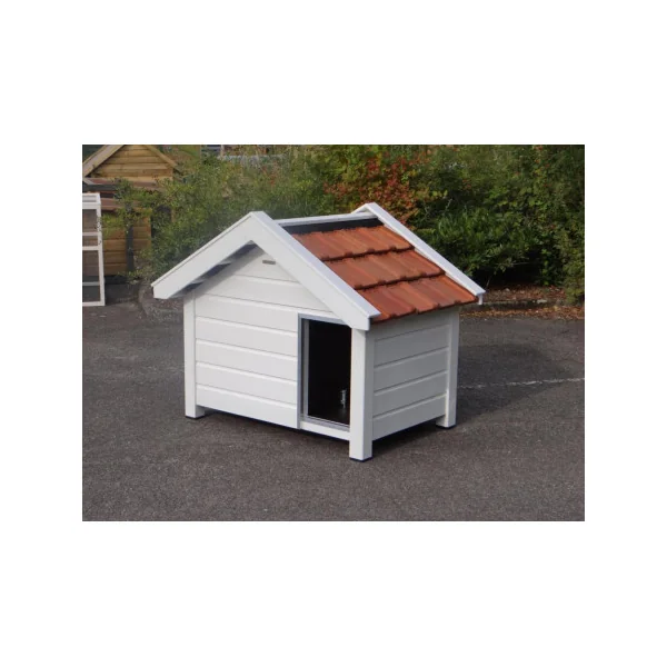 Niche en épicéa solide XXL avec tuiles en céramique niche bois massif niche gros chien
