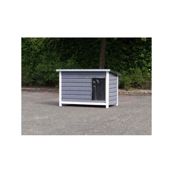 Niche isolée avec toit PVC XL niche en bois de pin massif avec isolation