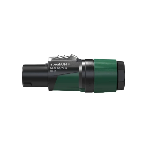 NL4FXX-W-S Neutrik - Fiche speakON 4 points pour enceinte avec sortie càble 6 à 12mm