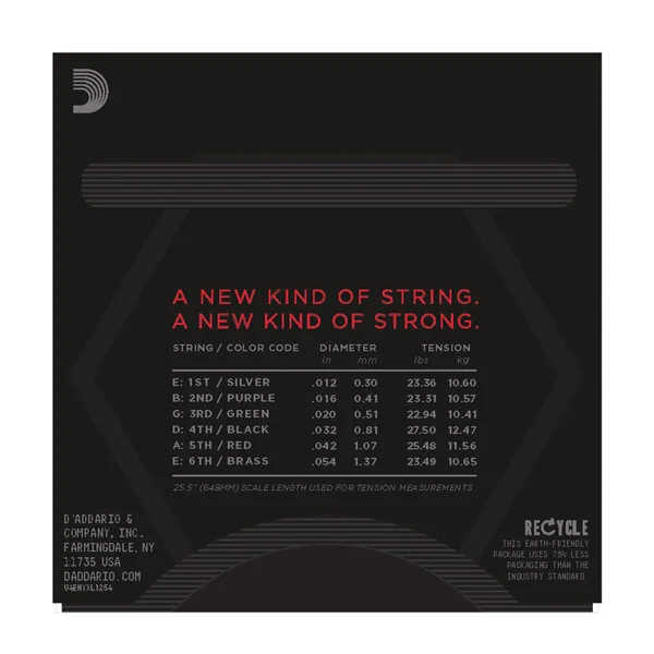 NYXL1254 Nickel Wound Electric Guitar Strings, Heavy, 12-54 - set of strings