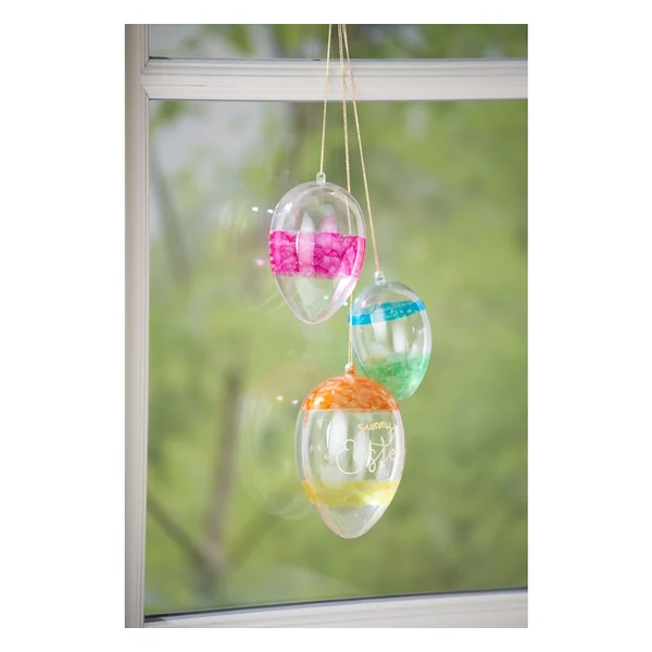 Oeufs en acrylique avec percée VBS « Assortiment », set de 6
