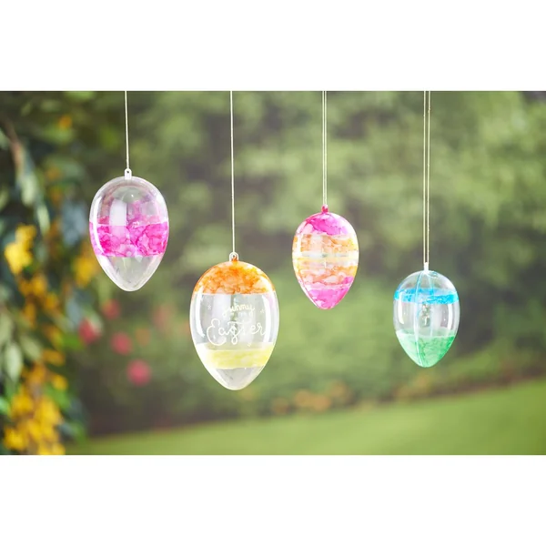 Oeufs en acrylique avec percée VBS « Assortiment », set de 6