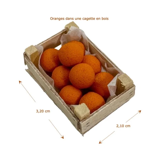 Oranges dans une cagette bois