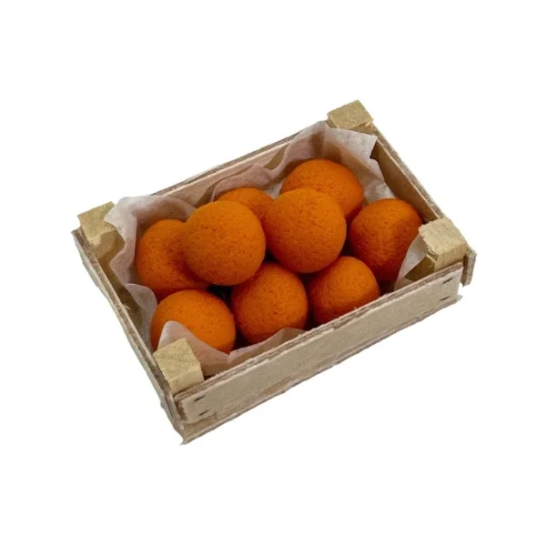 Oranges dans une cagette bois