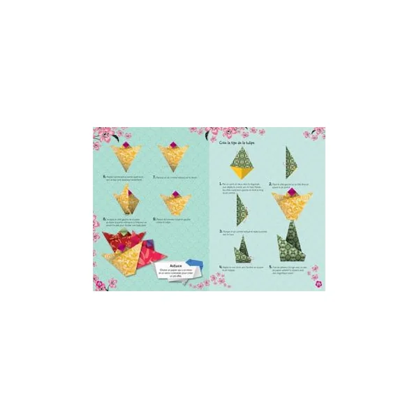 Origami - Avec 6 feuilles de papier à motifs et 30 pochoirs