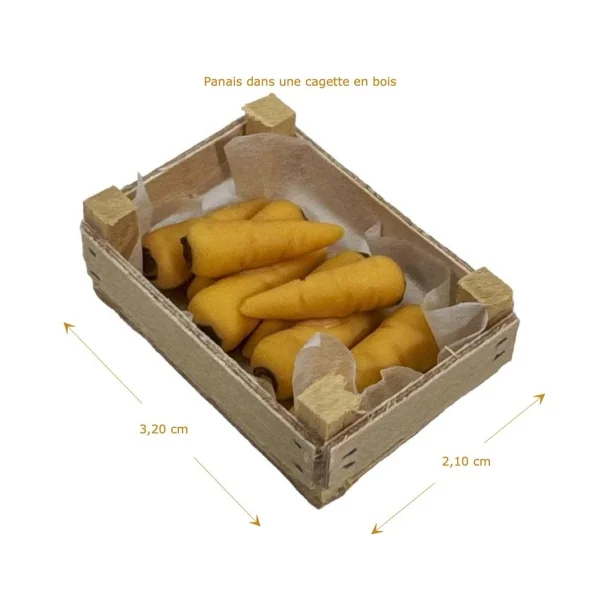 Panais dans une cagette bois