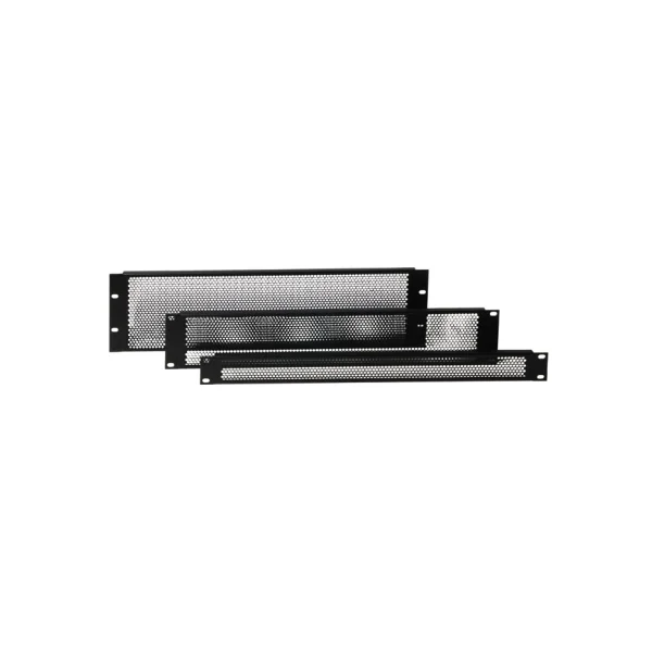 Panneau aération 3 U pour rack 19", trous ronds, profil en U