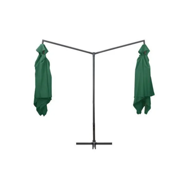 Parasol double vert tendance 250 cm Parasol piscine Parasol terrasse Parasol jardin 2x250 cm