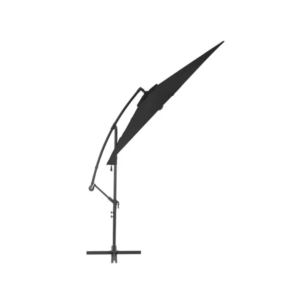 Parasol déporté 350 cm noir Parasol inclinable Parasol terrasse Parasol jardin
