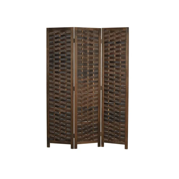 Paravent bois brun aspect rotin paravent chambre séparateur de pièce de salon