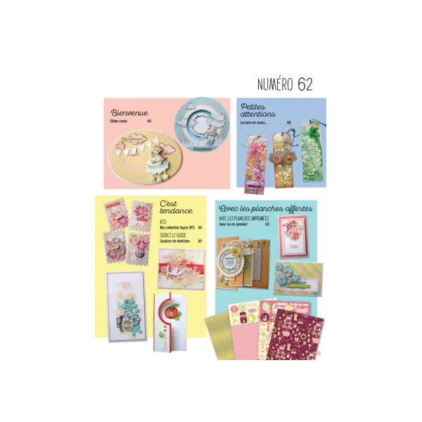 Passion Cartes Créatives 62 - En CADEAU 16 planches à détacher