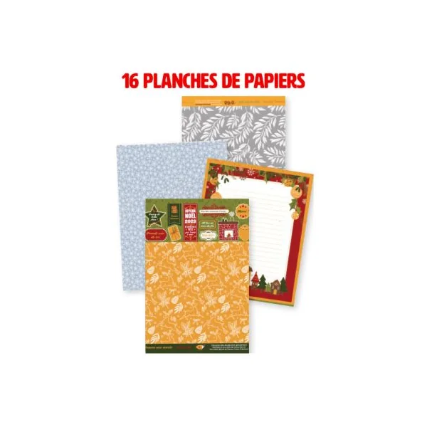 Passion Cartes Créatives 72 avec 16 planches de papiers + 11 tampons