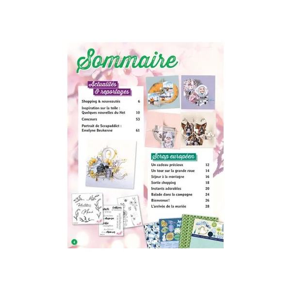 Passion Scrapbooking 102 - 40 modèles inédits - Scrap européen, américain, clean & simple, free...