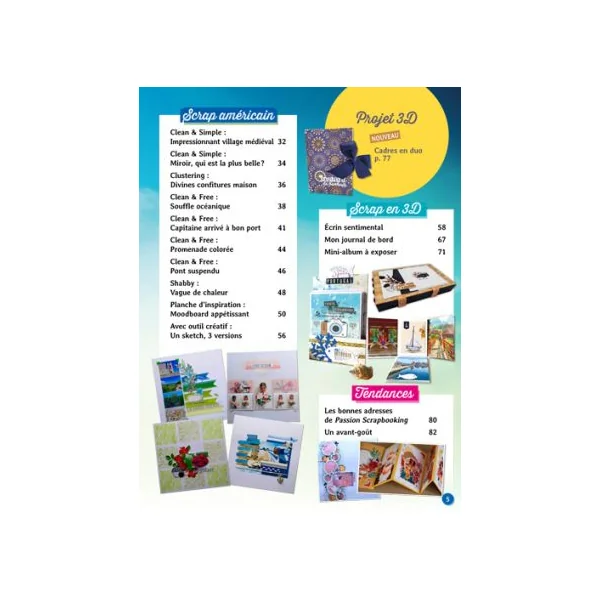 Passion Scrapbooking n°107 - Vos modèles exclusifs + 16 planches de papiers inclus