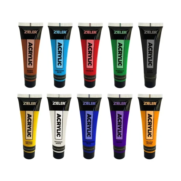 Peinture Acrylique Zieler Tube de 38ml - Blanc Titanium