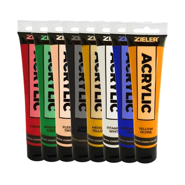 Peinture Acrylique Zieler Tube de 75ml - Blanc Titane