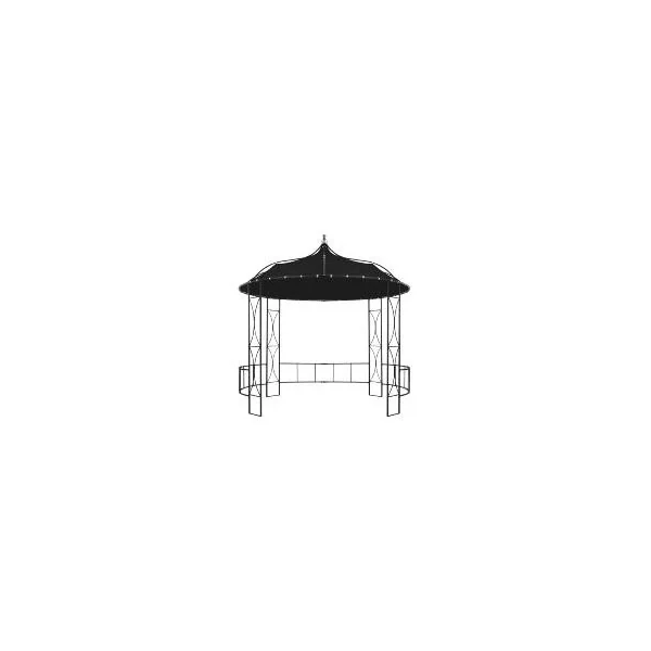 Pergola ronde anthracite 300 cm décorative Tonnelle de jardin Kiosque de jardin Pergola de jardin